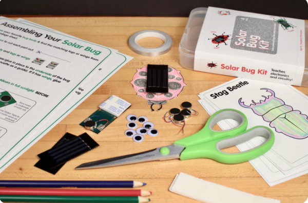 Image of solar powered bug kit & its contents
