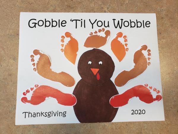 Image for event: Baby Footprint Art Kit: Gobble 'Til You Wobble - RO