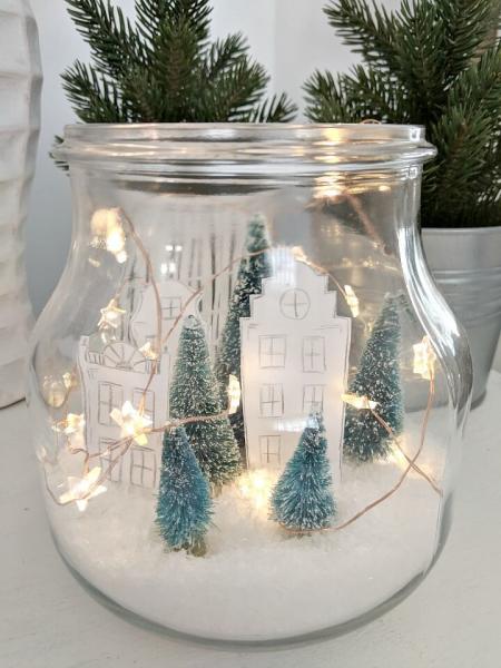 Image for event: DIY Snowy Village in a Jar Adult Drop-In Craft NR 